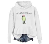 Sweat à capuche de grossesse amusant avec inscription « Hold On Partner I'm Growing A Little Buckaroo », Blanc D., XL