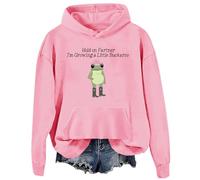 Sweat à capuche de grossesse amusant avec inscription « Hold On Partner I'm Growing A Little Buckaroo », Rose., XL