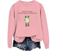 Sweat à capuche de grossesse amusant avec inscription « Hold On Partner I'm Growing A Little Buckaroo », Rose-y, M