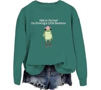 Sweat à capuche de grossesse amusant avec inscription « Hold On Partner I'm Growing A Little Buckaroo », Vert-y, XXL
