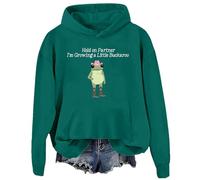 Sweat à capuche de grossesse amusant avec inscription « Hold On Partner I'm Growing A Little Buckaroo », Vert-d, XL