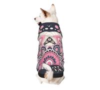 Sweat à capuche de méditation mandala en polyester doux et respirant pour petits chiens, garçons et filles