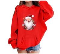 Sweat à Capuche De Noel Enfant, Pulls De Noels Veste d'hiver Enfant Filles Manches Longues Thermique Enfants avec Imprimé Renne Noël Sweatshirts De Noels Veste d'hiver Enfants