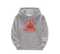 Sweat à capuche de Noël pour garçon à manches longues, pull de Noël pour enfants avec impression lettre, sweat-shirt de Noël à capuche ample confortable Chirstmas Sweat à capuche de Noël Pull d'hiver