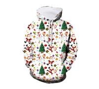 Sweat à capuche de Noël pour garçon, surdimensionné, pull de Noël pour enfants avec poches, sweat-shirt de Noël avec motif de Noël amusant, mode hiver Chirstmas Sweat à capuche de Noël