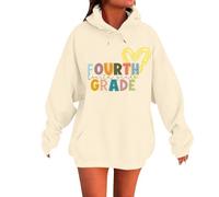 Sweat à capuche de Noël uni confortable pour femme - Couleur unie - Saison scolaire - Imprimé 2D Âge - Sweatshirt ample décontracté pour fête, cadeaux de Noël quotidiens, jaune, 3XL