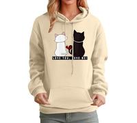 Sweat à Capuche De NoëlSweat à capuche femme design imprimé confortable haut décontracté pour un style quotidien élégant et une sensation de douceur absolue avec une coupe moderne qui la (Beige, L)