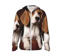 Sweat à capuche de protection solaire léger à manches longues pour chien Beagle