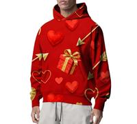 Sweat à capuche de Saint-Valentin pour homme - Sweat à manches longues pour homme - Imprimé 3D - Pour la maison, l'intérieur et l'extérieur, Mr4, M
