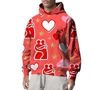 Sweat à capuche de Saint-Valentin pour homme - Sweat à manches longues pour homme - Imprimé 3D - Pour la maison, l'intérieur et l'extérieur, Mr2, XL