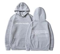 Sweat à capuche « Dear Person Behind Me », « You Are Enough », sweat à capuche The Hope pour homme et femme, Gris 2., XL