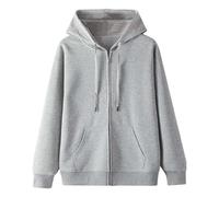 Sweat à capuche décontracté à manches longues pour homme avec cordon de serrage et poche, gris, XL