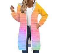 Sweat à capuche décontracté et confortable à manches longues pour femme - Imprimé coloré - Longueur moyenne - Pour femme - Grande taille, Mr2 Sweats à capuche et sweatshirts tendance pour femmes, 3XL