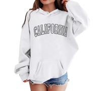 Sweat à Capuche décontracté pour Enfants et Adolescentes-Confort Quotidien avec Poches Pratiques et Coupe Sportive Parfait pour activités Scolaires et Loisirs Produit Tendance pour (White, 5-6 Years)