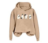 Sweat à capuche décontracté pour femme - Costume d'Halloween tendance - Pull à capuche - Citrouille - Coupe ample - Cordon de serrage - Tendance - Faites des tours ou des friandises gothiques