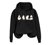 Sweat à capuche décontracté pour femme - Costume d'Halloween tendance - Pull à capuche - Citrouille - Coupe ample - Cordon de serrage - Tendance - Faites des tours ou des friandises gothiques