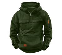 Sweat à Capuche décontracté pour garçon avec Fermeture éclair Quart de Tour, Tissu Doux et Respirant idéal pour Le Sport et Les activités en Plein air, Manches Longues Coupe Confortable (Army Green,