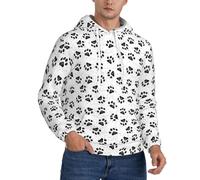 Sweat à capuche décontracté pour homme avec motif patte de chien pour le quotidien, la maison, le bureau, l'extérieur, les voyages