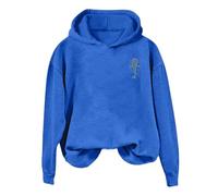 Sweat à capuche décontracté pour homme avec poche, pull à capuche confortable pour la vie quotidienne, motif imprimé monde océan, parfait avec un jean pour le printemps et l'automne, bleu, M