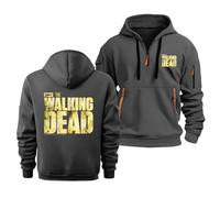 Sweat À Capuche Décontracté pour Hommes Femmes Pull Polaire À Capuche pour Walking Dead Sweat-Shirt Polaire Chaud d'automne À Manches Longues Hoodie Classique À Capuche,Dark Gray-x_l