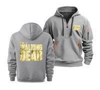 Sweat À Capuche Décontracté pour Hommes Femmes Pull Polaire À Capuche pour Walking Dead Sweat-Shirt Polaire Chaud d'automne À Manches Longues Hoodie Classique À Capuche,Light Gray-x_l