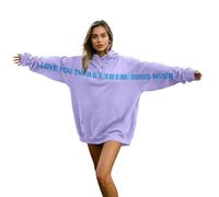 Sweat à Capuche Deguisement Couple CâLin éTreinte du Couple Impression De Lettres Manches Longues Hooded Sweatshirt Pull Hoodie Tops