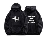 Sweat À Capuche Délavé Dead Day.lig-ht, épais Coton Veste Manches, Style hip-hop de rue(Multi 1_5XL)