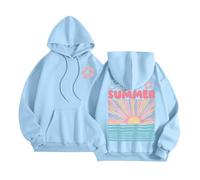Sweat à capuche d'été sans fin pour femme - Tendance - Graphique - Décontracté - Confortable - Léger - Sweat à capuche pour la plage - Pour le travail - Automne frais - Drôle - Mignon - Vintage Y2K