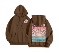 Sweat à capuche d'été sans fin pour femme - Tendance - Graphique - Décontracté - Confortable - Léger - Sweat à capuche pour la plage - Pour le travail - Automne frais - Drôle - Mignon - Vintage Y2K