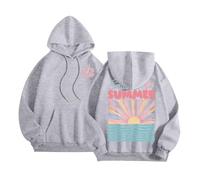 Sweat à capuche d'été sans fin pour femme - Tendance - Graphique - Décontracté - Confortable - Léger - Sweat à capuche pour la plage - Pour le travail - Automne frais - Drôle - Mignon - Vintage Y2K