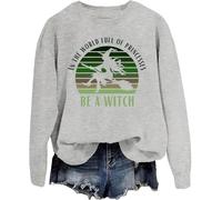 Sweat à capuche d'Halloween « In A World Full Of Princesses Be A Witch », Gris - Y, S