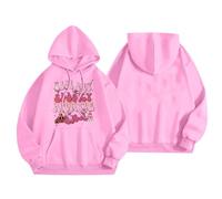Sweat à capuche d'Halloween pour femme, fantôme dans ma tante effrayante, potiron imprimé, poches imprimées, sweatshirts pour femmes, costumes 2025 pour adultes, rose, M