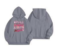 Sweat à capuche d'Halloween pour femme, fantôme dans ma tante effrayante, potiron imprimé, poches imprimées, sweatshirts pour femmes, costumes 2025 pour adultes, gris foncé, M