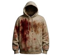 Sweat à capuche d'Halloween pour homme - Imprimé sang - Décontracté - Coupe ample - Chaud et confortable - Style gothique, h, L