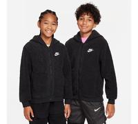 Sweat à capuche d'hiver à zip Nike Sportswear Club Fleece pour ado Noir/Noir/Blanc XS