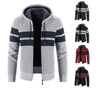 Sweat à capuche d'hiver en polaire à fermeture éclair pour homme - Grande taille col montant à manches longues avec poches, sweat-shirt épais et chaud, manteau d'extérieur décontracté pour l'automne