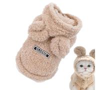 Sweat à capuche d'hiver pour chien, manteau d'extérieur pour chaton - Sweat à oreilles de lapin mignon pour petit chien, manteau chaud pour chiens, costume pour animal de compagnie chiot