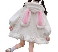 Sweat à capuche d'hiver pour femme avec oreilles de lapin - Capuche avec capuche - Doublure en polaire Sherpa - Fermeture éclair intégrale - Pull à capuche isotherme amusant - Preppy Country - Léger
