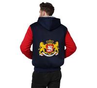 Sweat À Capuche D'Hiver Pour Femme Géorgie Emblème National Veste Polaire Doublé Veste Polaire Chaude Avec Blousons Homme Sweat À Capuche Zippé Veste D'Hiver Manteau Polaire Pull