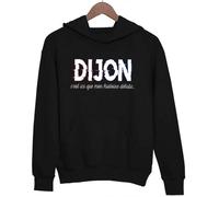 Sweat à Capuche - Dijon - Unisexe - Noir - Manches Longues - Col Capuche S