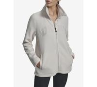 Sweat à capuche DKNY Embroidery Logo Full Zip gris clair femme - S