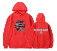 Sweat à capuche Don Toliver Hardstone Psycho Promise Land Vêtements décontractés Harajuku, Rouge, L