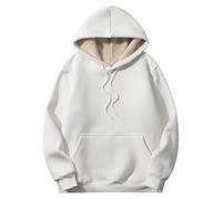 Sweat à capuche doublé pour homme - Décontracté - En polaire - Grandes tailles - Manches longues - Chaud - Sport - Veste en peluche - Couleur unie - Avec poche, GY2., 3XL
