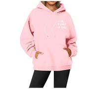 Sweat à capuche doux à manches longues avec inscription « I Am A Child of God » - Pour adolescents - Tendance - Graphique - Université - Vêtements confortables et fins - Y2K, rose, S