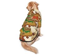 Sweat à capuche doux avec imprimé carte du Royaume du Bhoutan pour chiens de taille moyenne à grande, chaud et respirant, facile à porter par temps froid