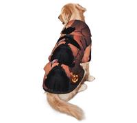 Sweat à capuche doux pour chien avec imprimé chapeau de sorcière flamant rose d'Halloween pour chiens de taille moyenne à grande, chaud et respirant, facile à porter par temps froid