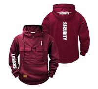 Sweat À Capuche Doux pour Homme S.EC.URI.TY Pulls Survêtements Vêtements D'extérieur Printemps Automne Hauts Demi Zip Vestes Shirt-JHSe||3X_l