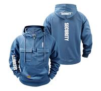 Sweat À Capuche Doux pour Homme S.EC.URI.TY Pulls Survêtements Vêtements D'extérieur Printemps Automne Hauts Demi Zip Vestes Shirt-LanSe||XX_l