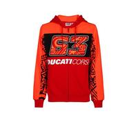 Sweat à capuche Dual Francesco Bagnaia Moto GP Officiel Homme Rouge S