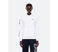 Sweat à capuche EA7 Logo Series blanc - M